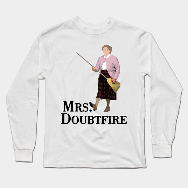 Mrs. Doubtire Long Sleeve T-Shirt by mariansar